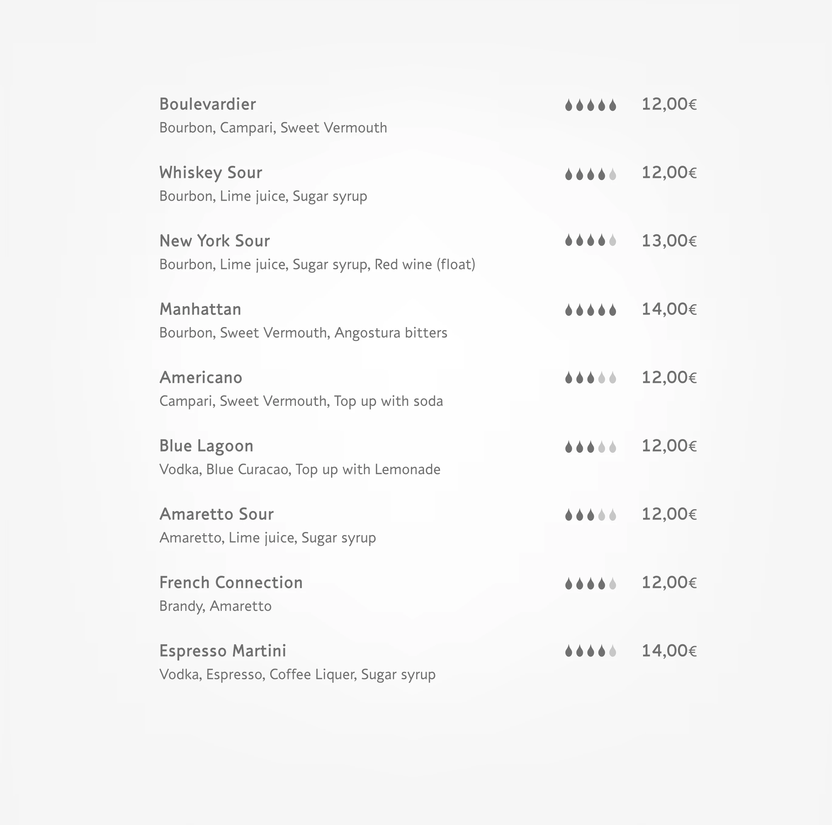 Charlie's brunch menu
